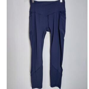 Lululemon logo Lululemon Navy Blue Leggings Solid Knit Women Size 4